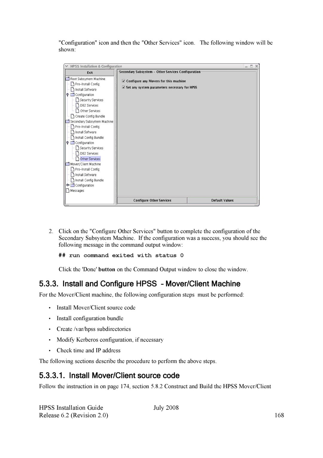 IBM HPSS manual Install and Configure Hpss Mover/Client Machine, Install Mover/Client source code 