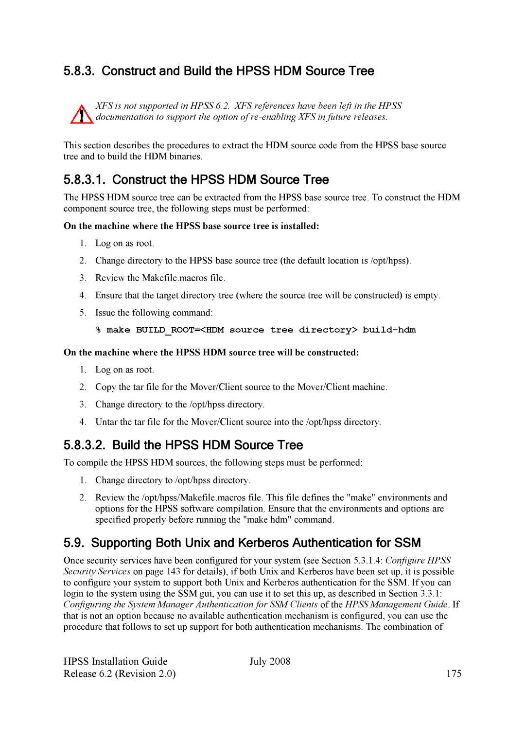 IBM HPSS manual Construct and Build the Hpss HDM Source Tree, Construct the Hpss HDM Source Tree 