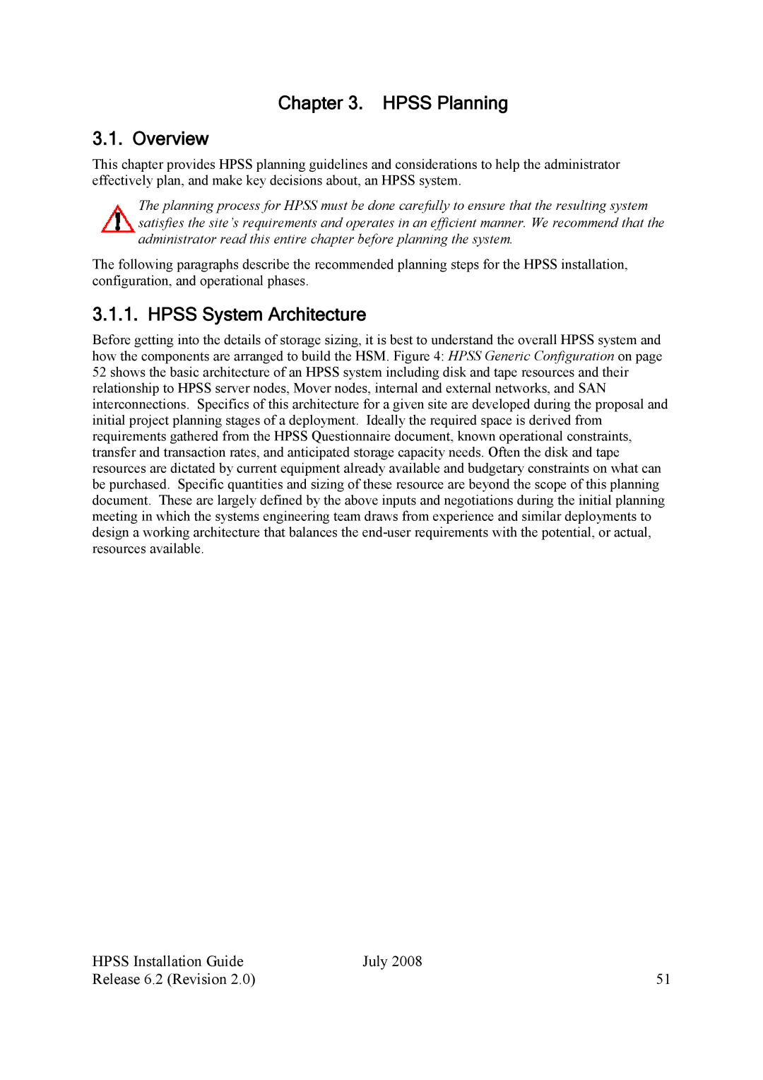 IBM HPSS manual Hpss Planning Overview, Hpss System Architecture 