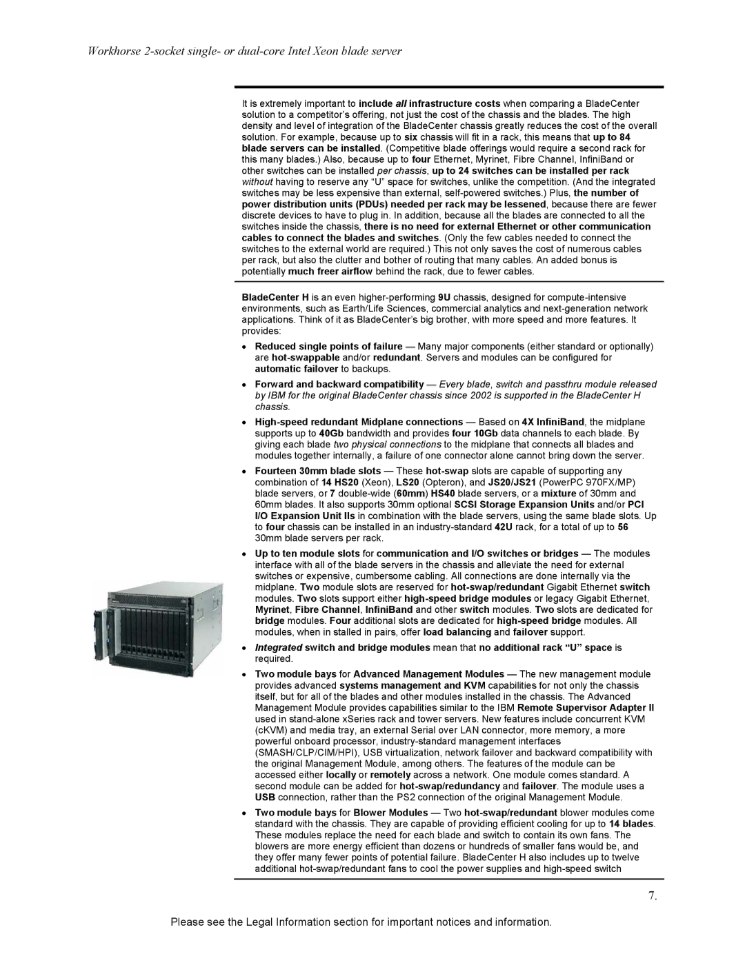 IBM HS20 specifications 