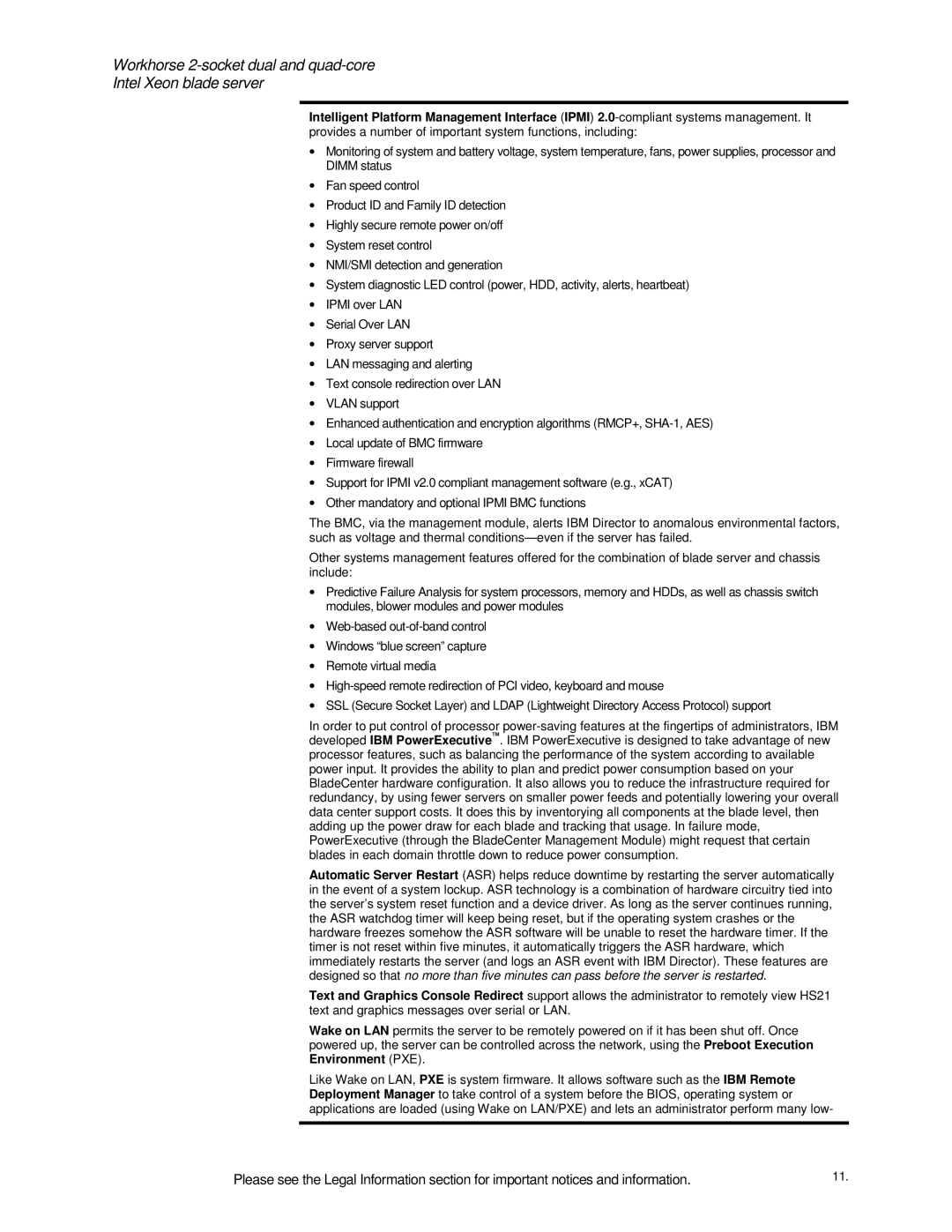 IBM HS21 specifications 