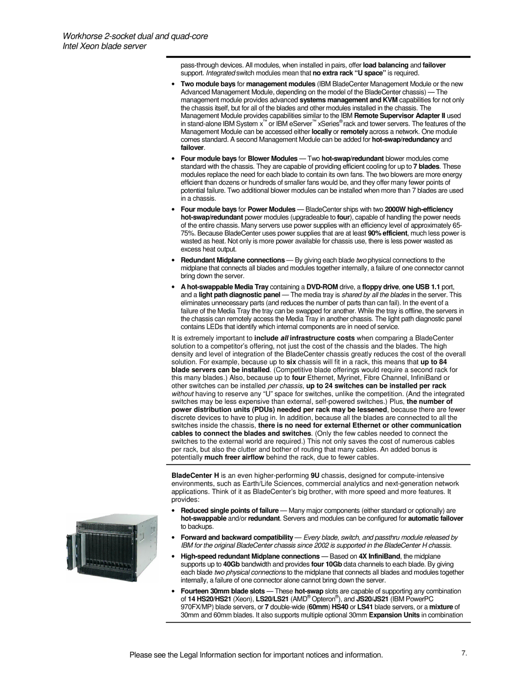 IBM HS21 specifications 