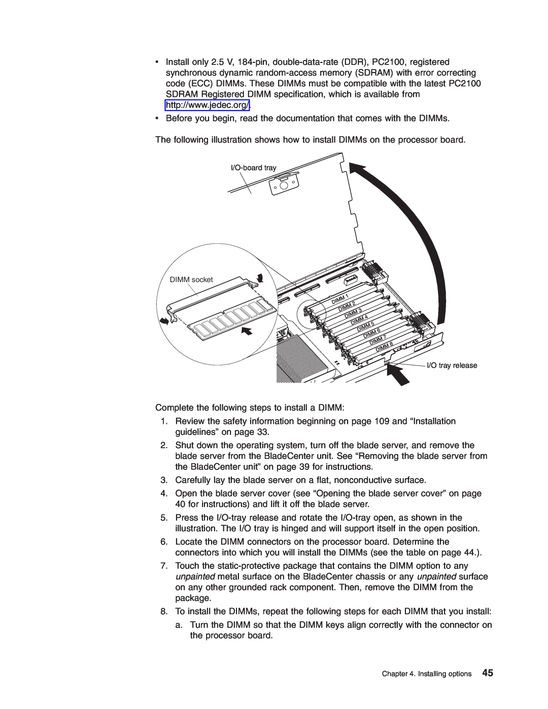 IBM HS40 manual v Before you begin, read the documentation that comes with the DIMMs 