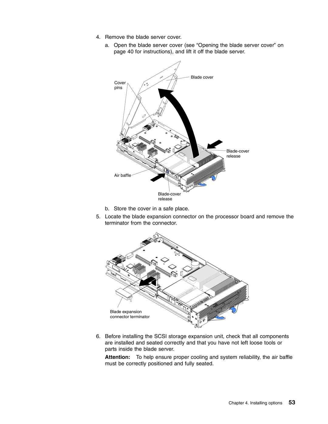 IBM HS40 manual Remove the blade server cover 