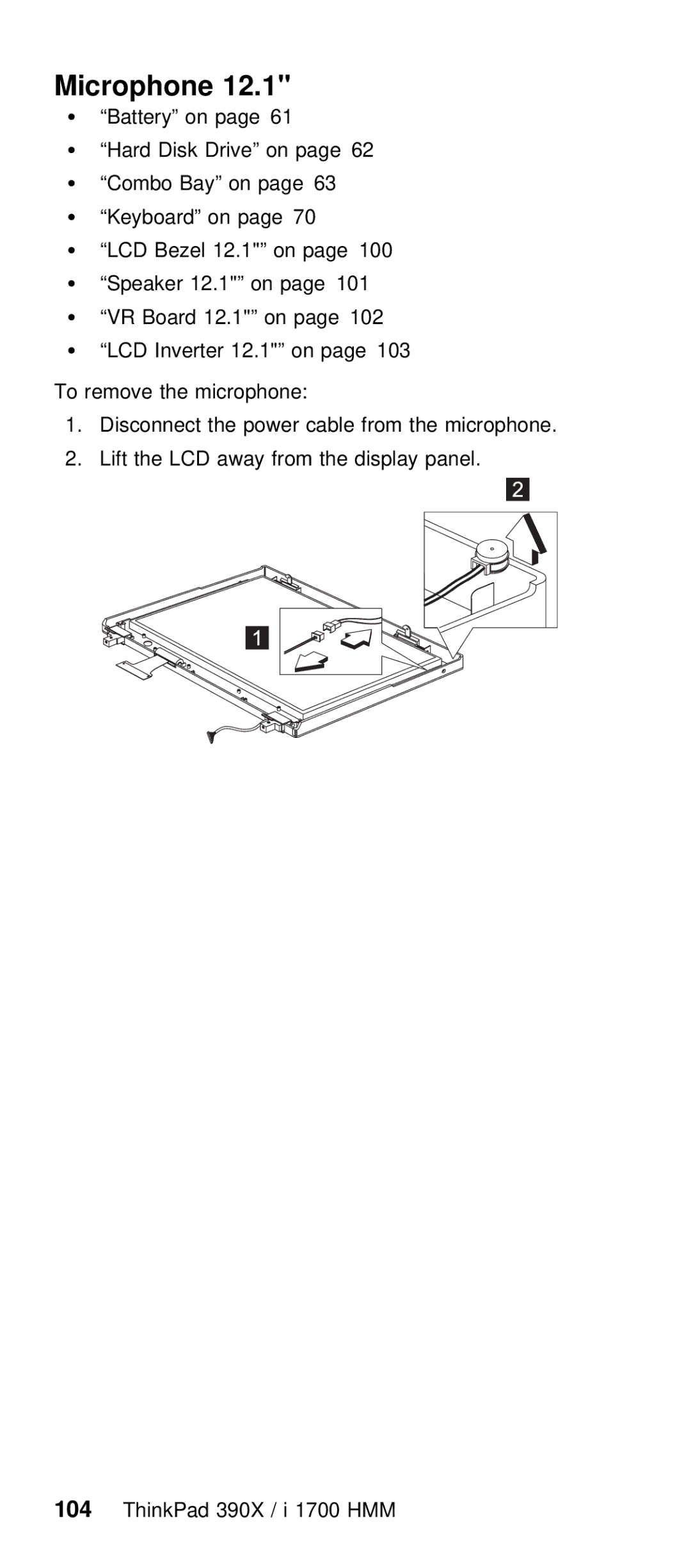 IBM I 1700 manual Microphone 