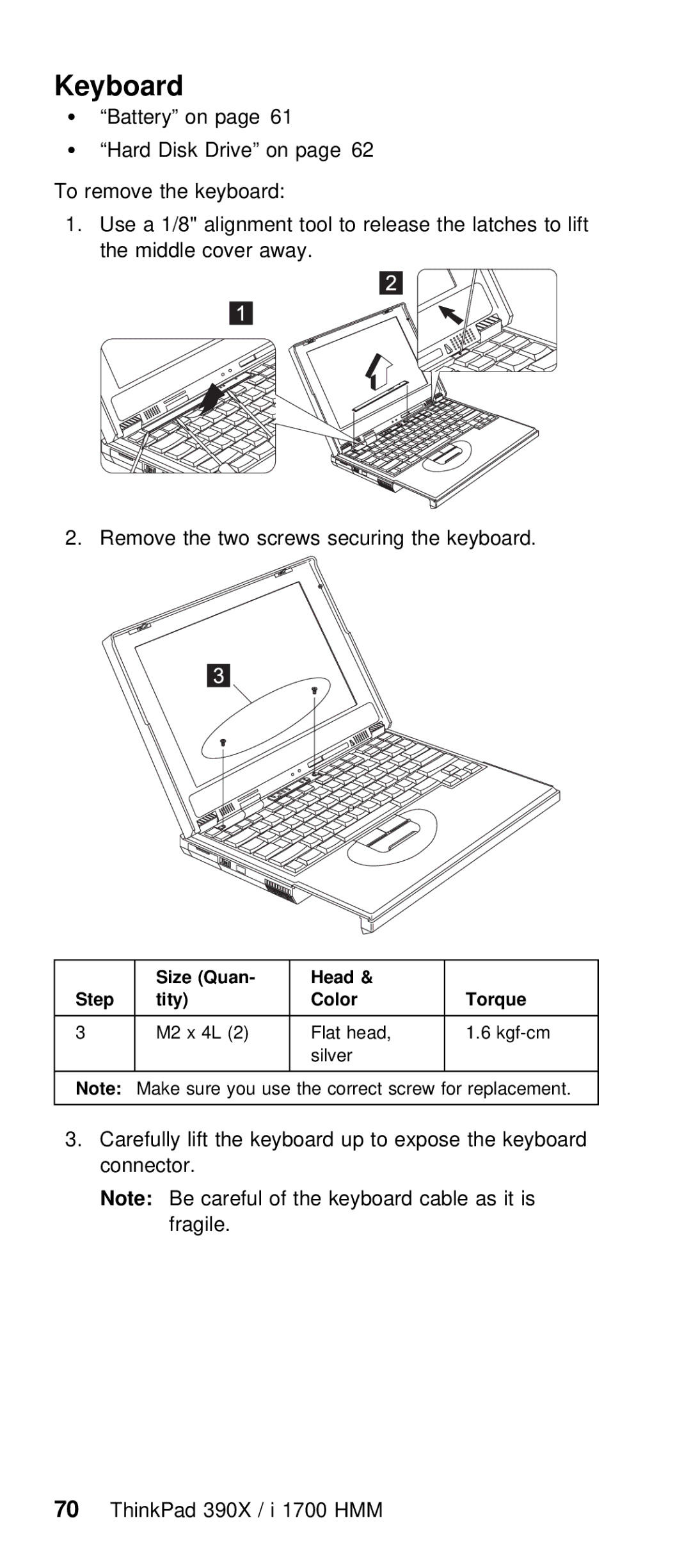 IBM I 1700 manual Keyboard 