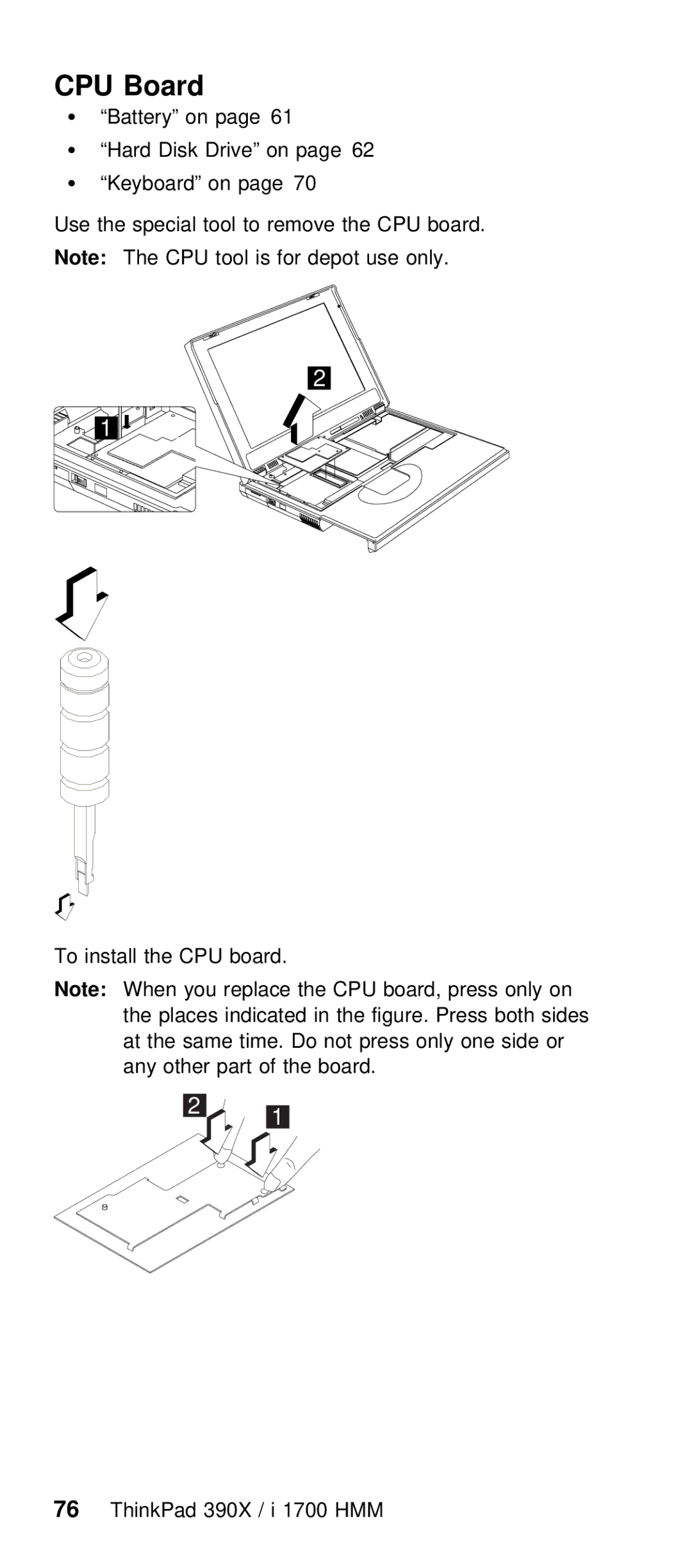 IBM I 1700 manual CPU Board 