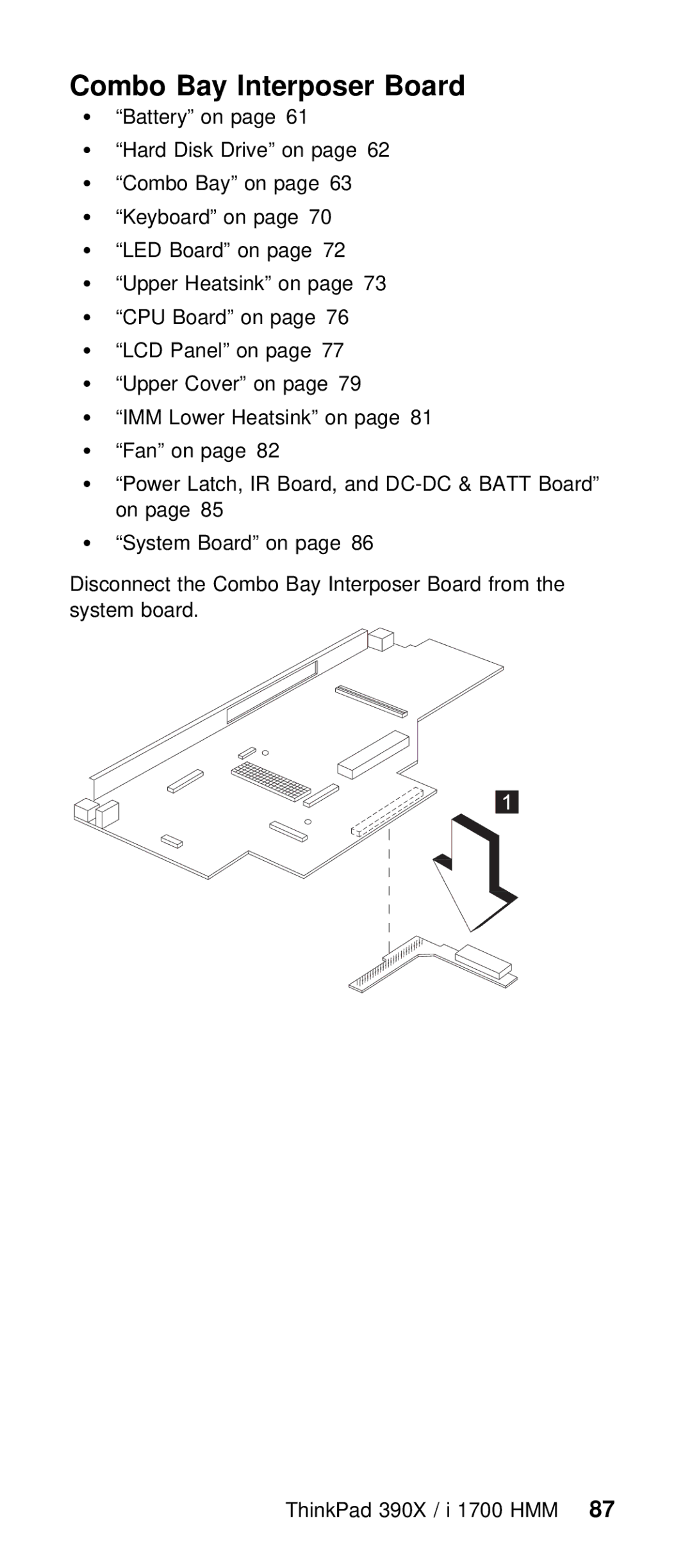 IBM I 1700 manual Combo Bay Interposer Board, Board on 