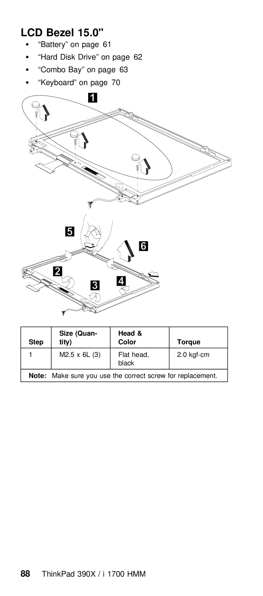 IBM I 1700 manual 15.0, Battery Hard Disk Drive on Combo Bay Keyboard on 