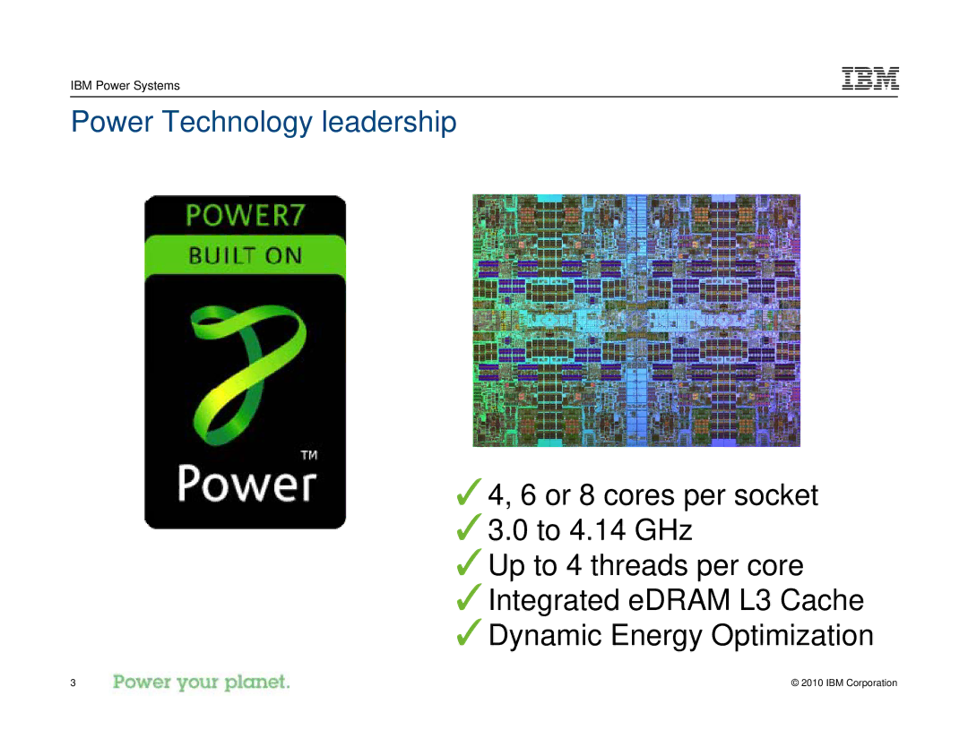 IBM I 7.1 manual Power Technology leadership 