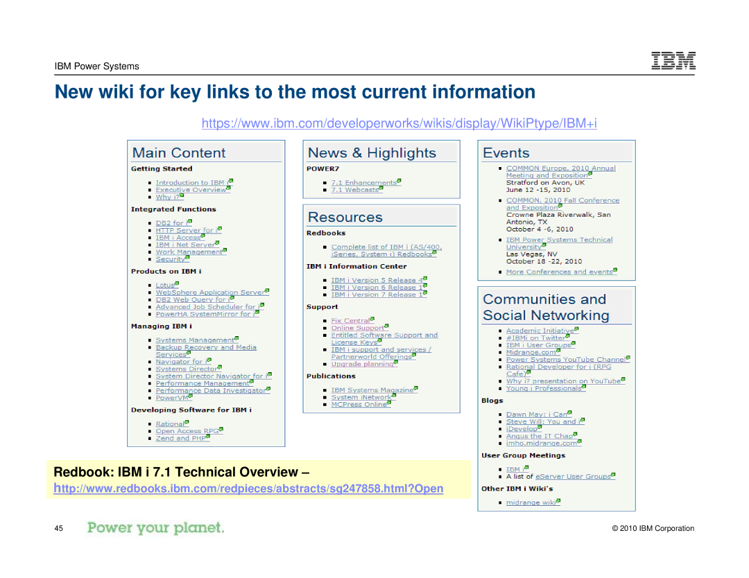 IBM I 7.1 manual Redbook IBM i 7.1 Technical Overview 