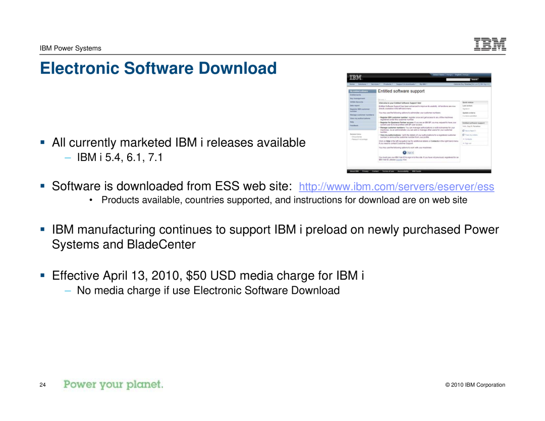 IBM I 7.1 manual Electronic Software Download 