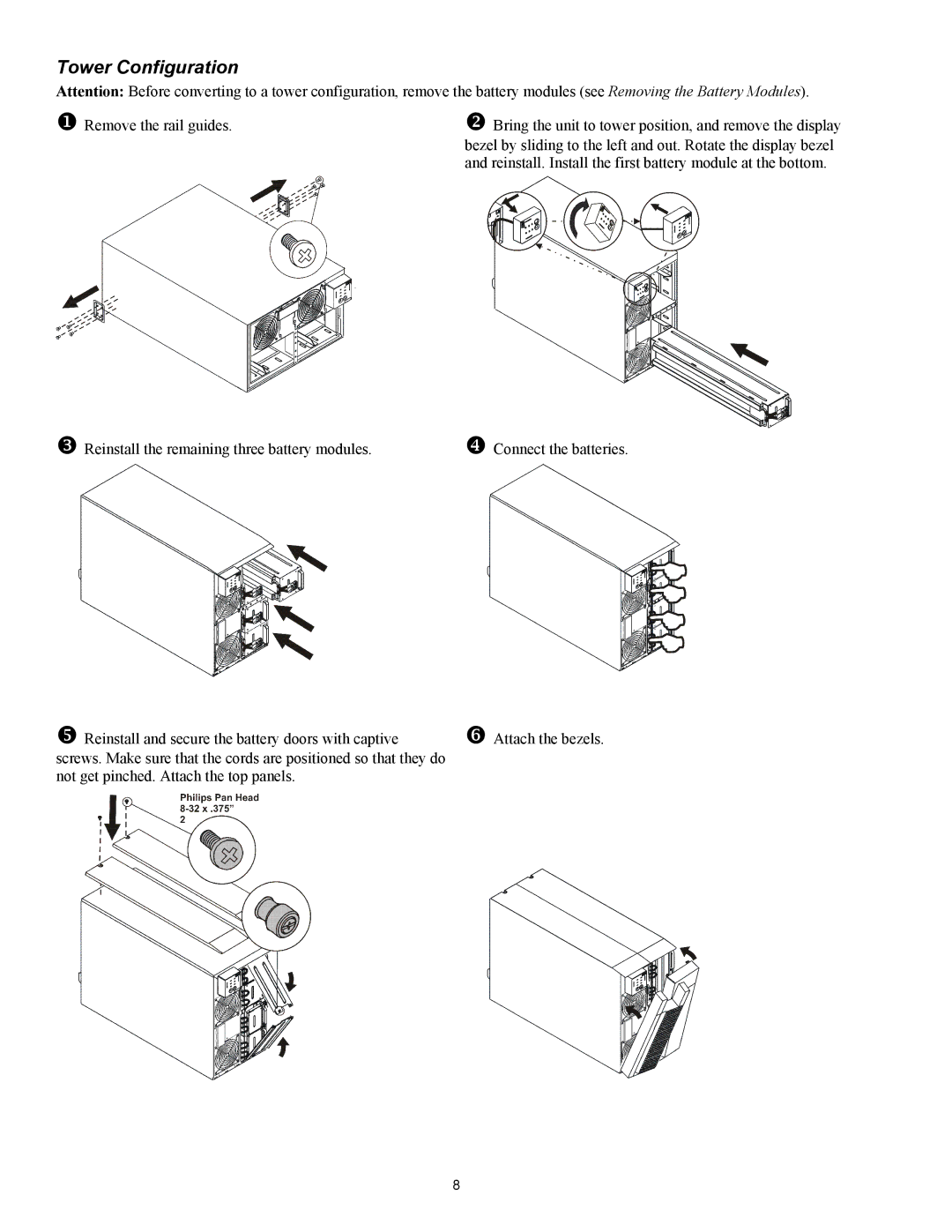 IBM IBM UPS 10000XHV, IBM UPS 7500XHV setup guide Tower Configuration 