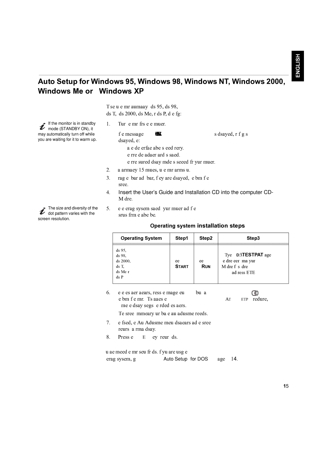 IBM L150P manual Operating system installation steps, Operating System 