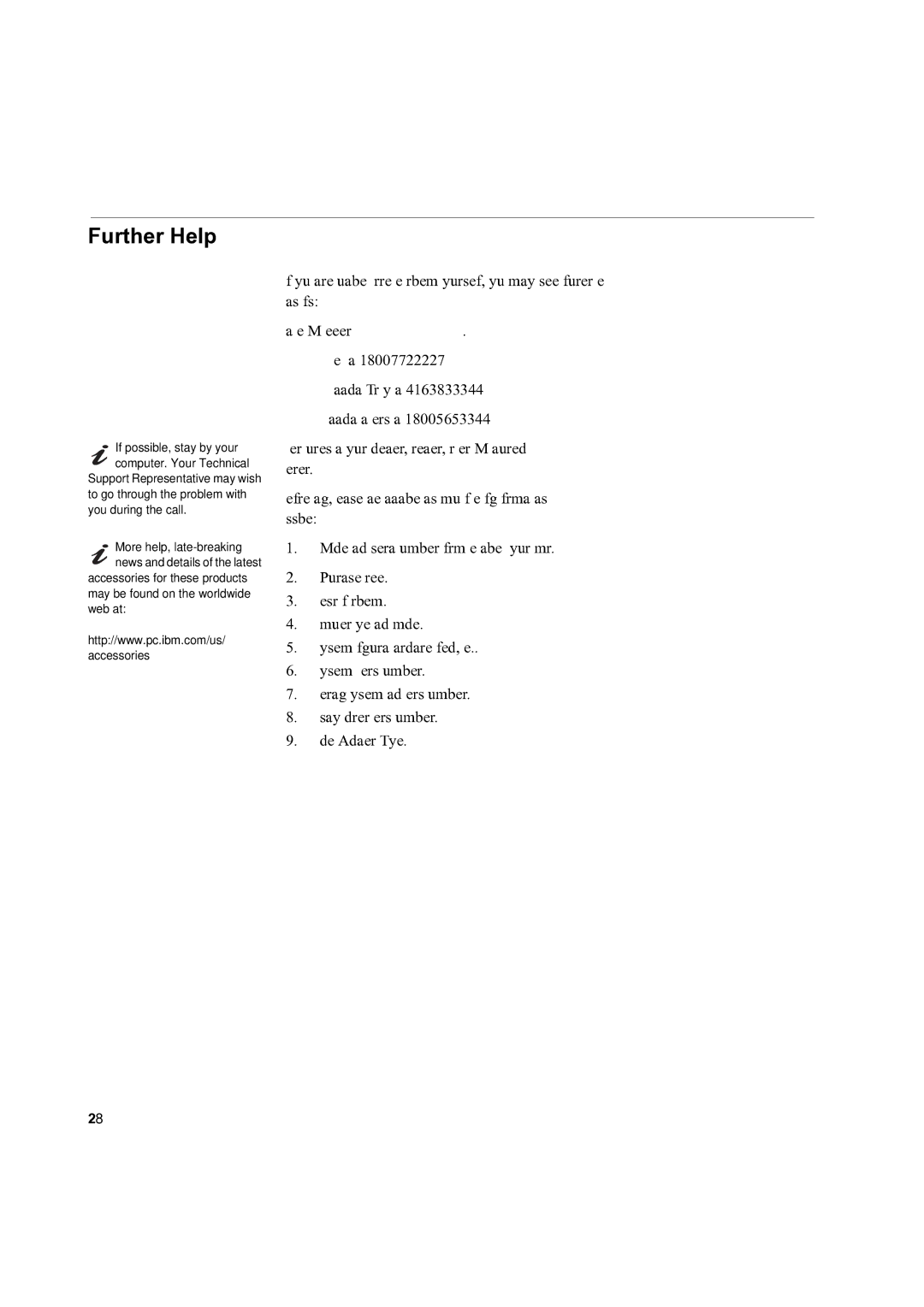 IBM L150P manual Further Help 