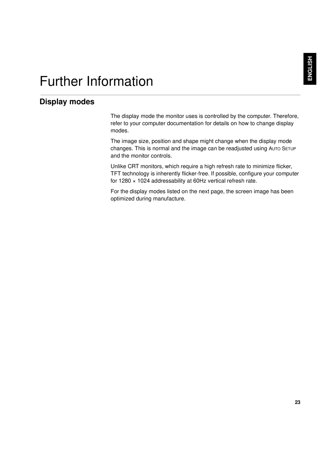 IBM L170p manual Further Information, Display modes 