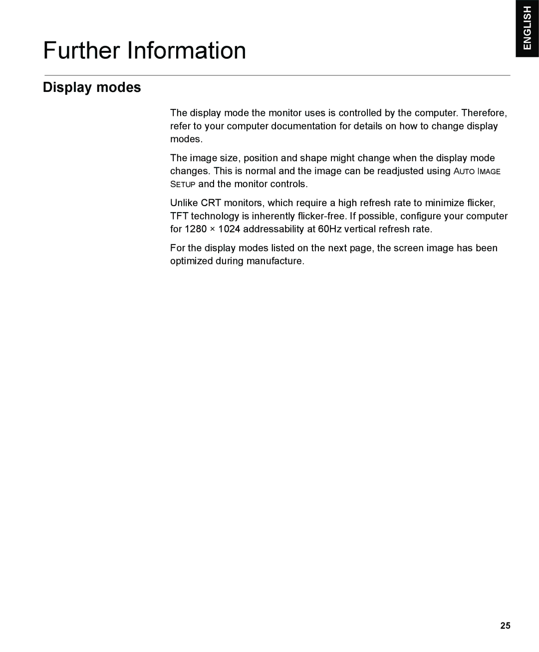 IBM L190P manual Further Information, Display modes 