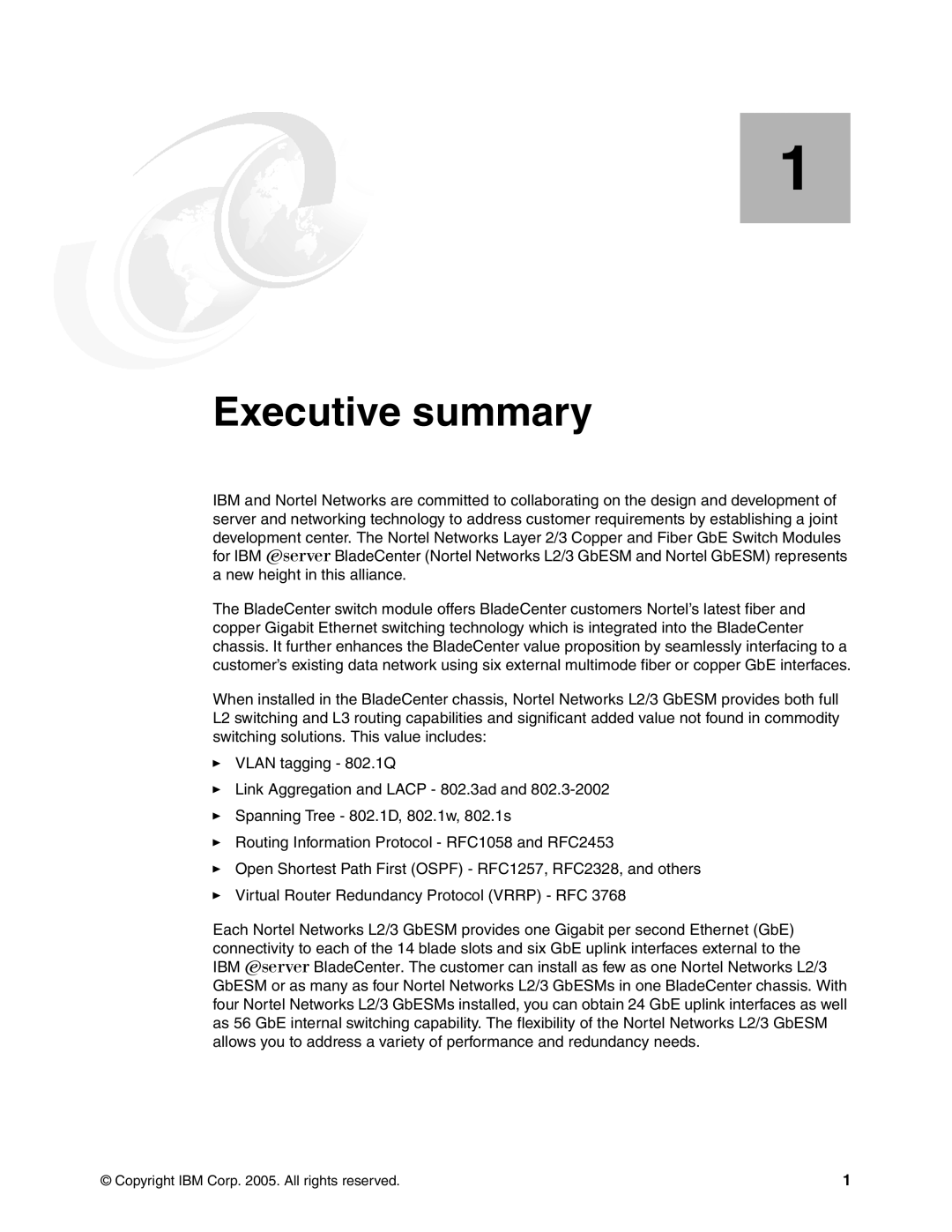 IBM L2/3 manual Executive summary 