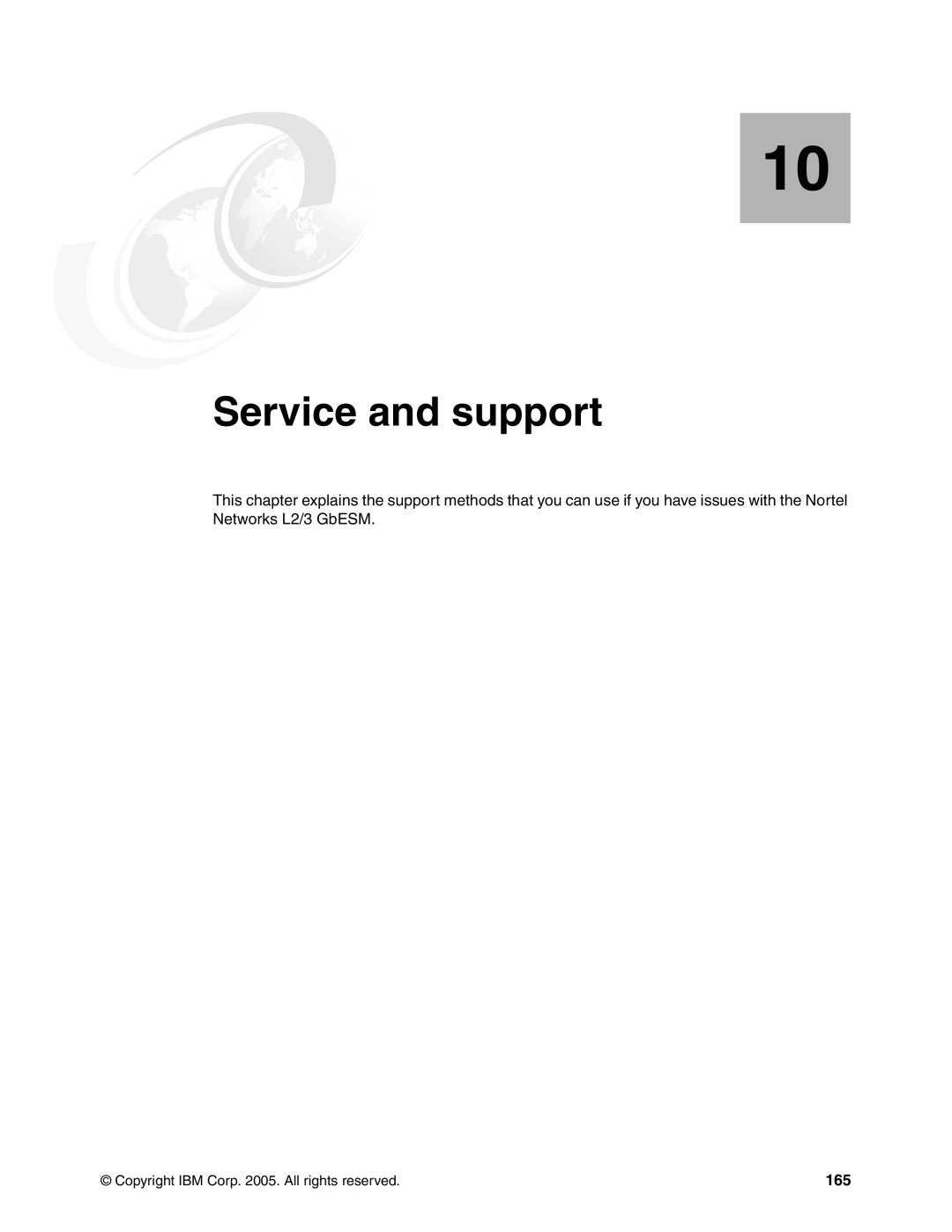 IBM L2/3 manual Service and support 