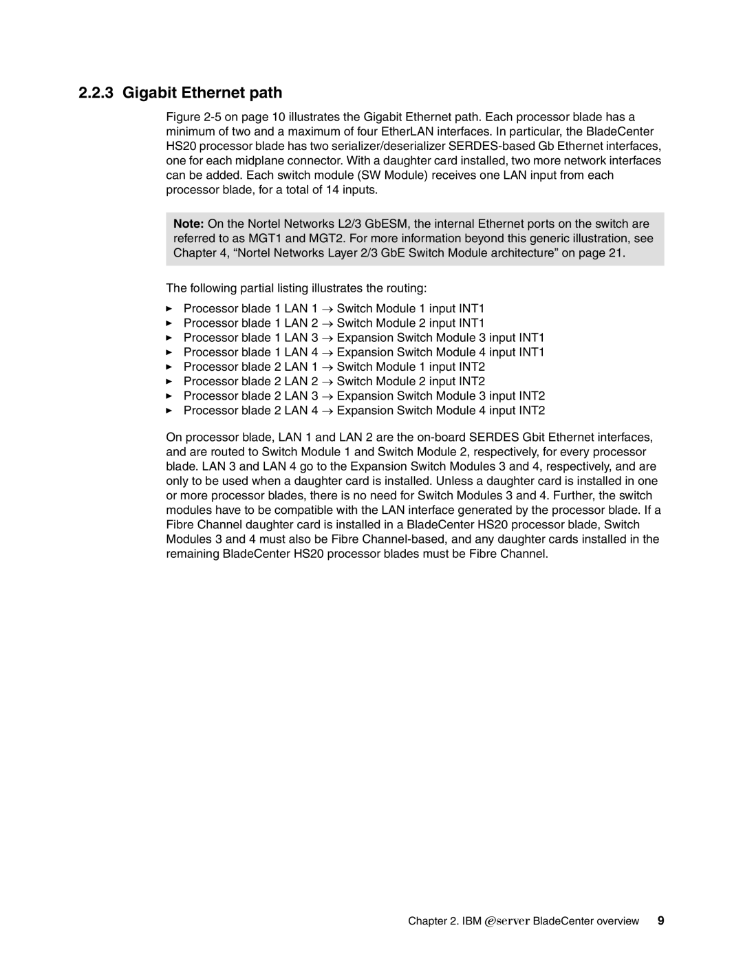 IBM L2/3 manual Gigabit Ethernet path 