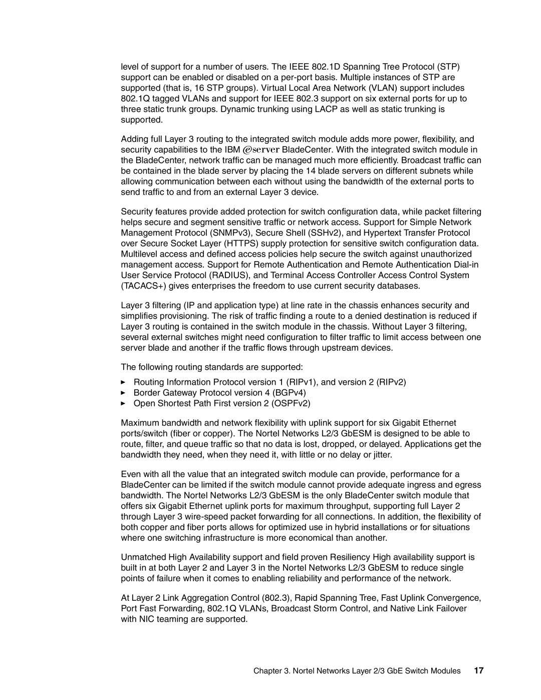 IBM L2/3 manual Nortel Networks Layer 2/3 GbE Switch Modules 