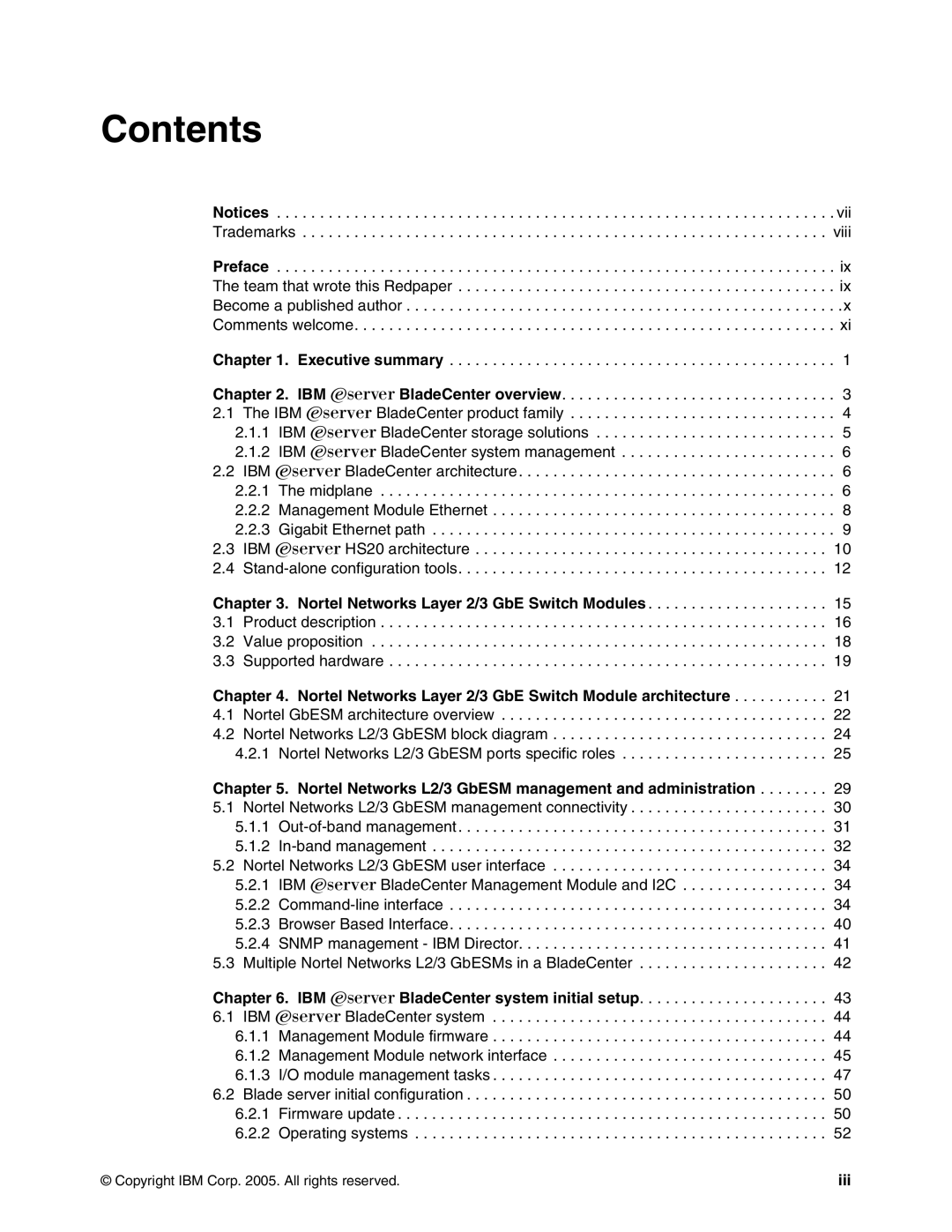 IBM L2/3 manual Contents 