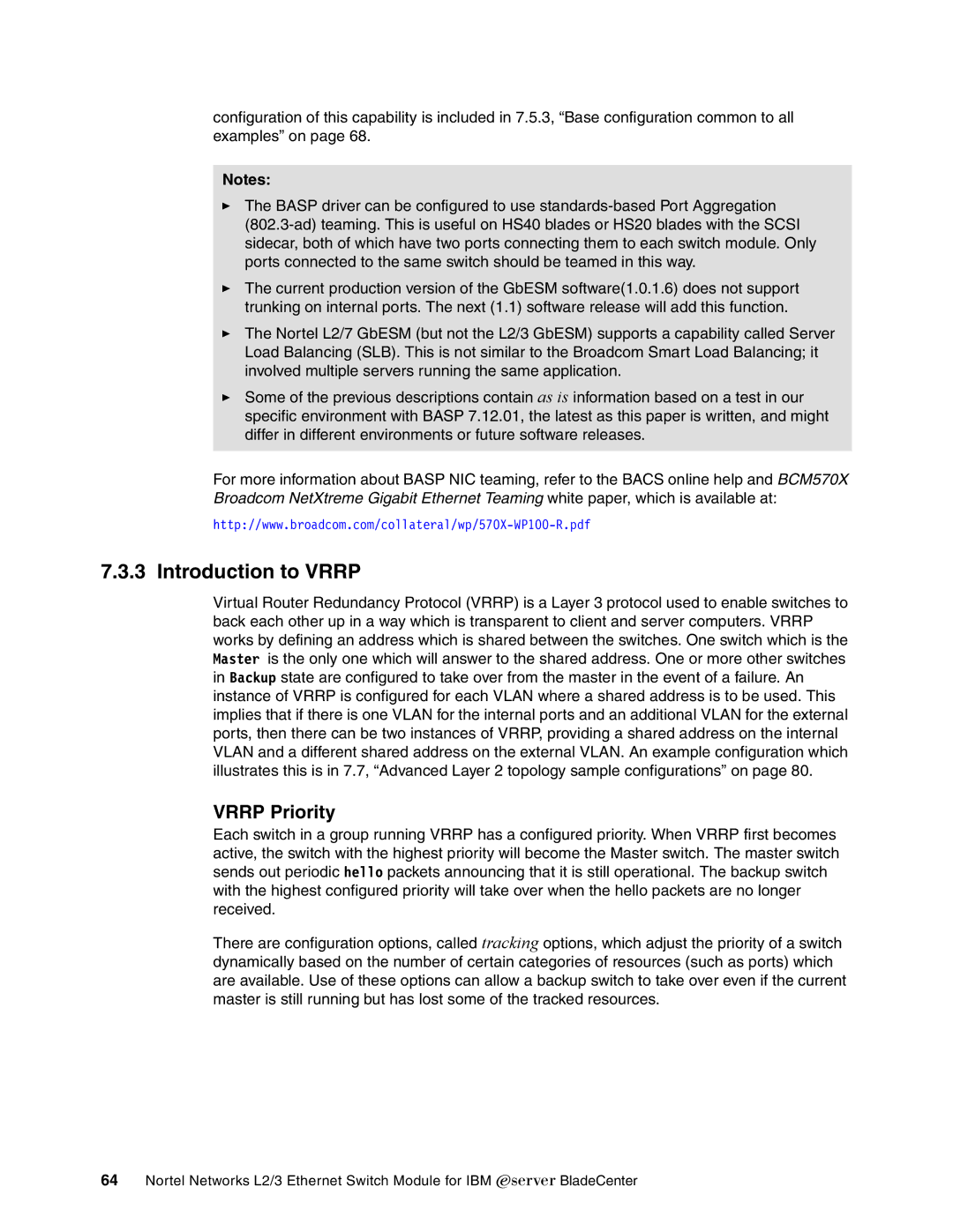 IBM L2/3 manual Introduction to Vrrp, Vrrp Priority 