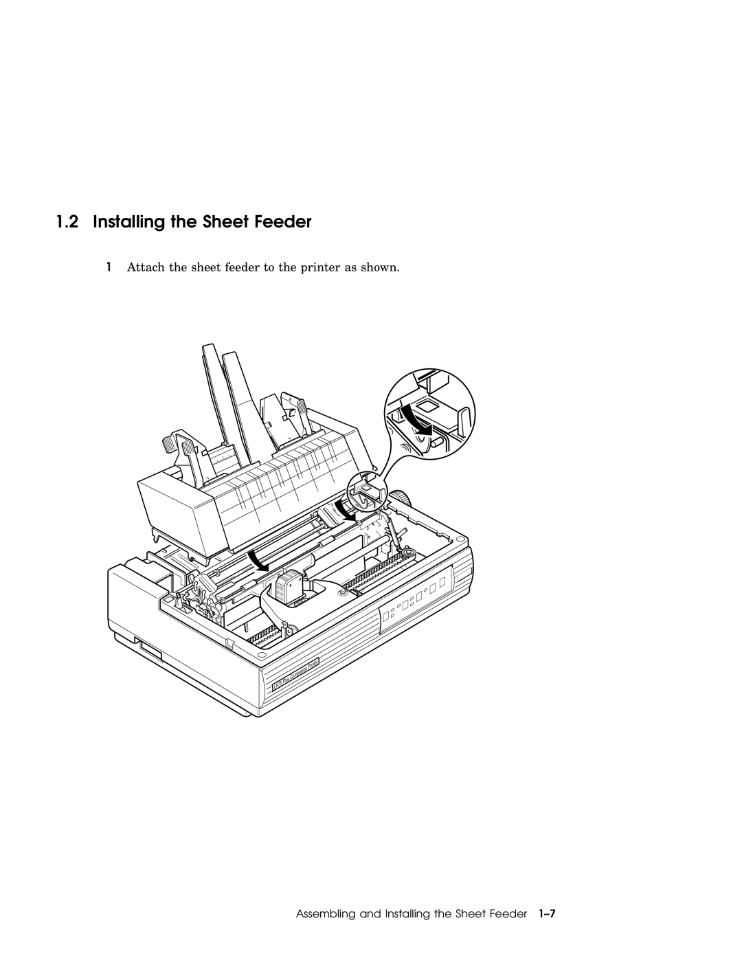 IBM LA75P manual Installing the Sheet Feeder 