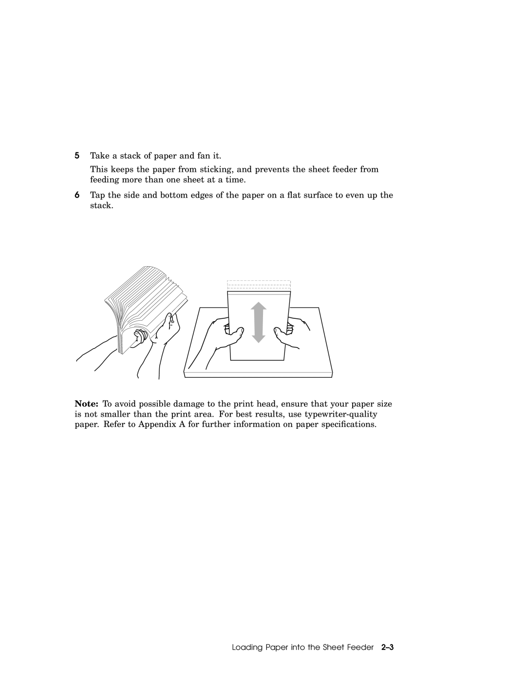 IBM LA75P manual Loading Paper into the Sheet Feeder 