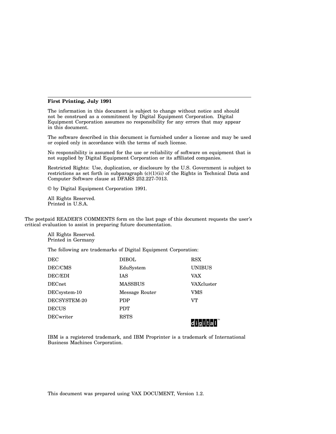 IBM LA75P manual First Printing, July 