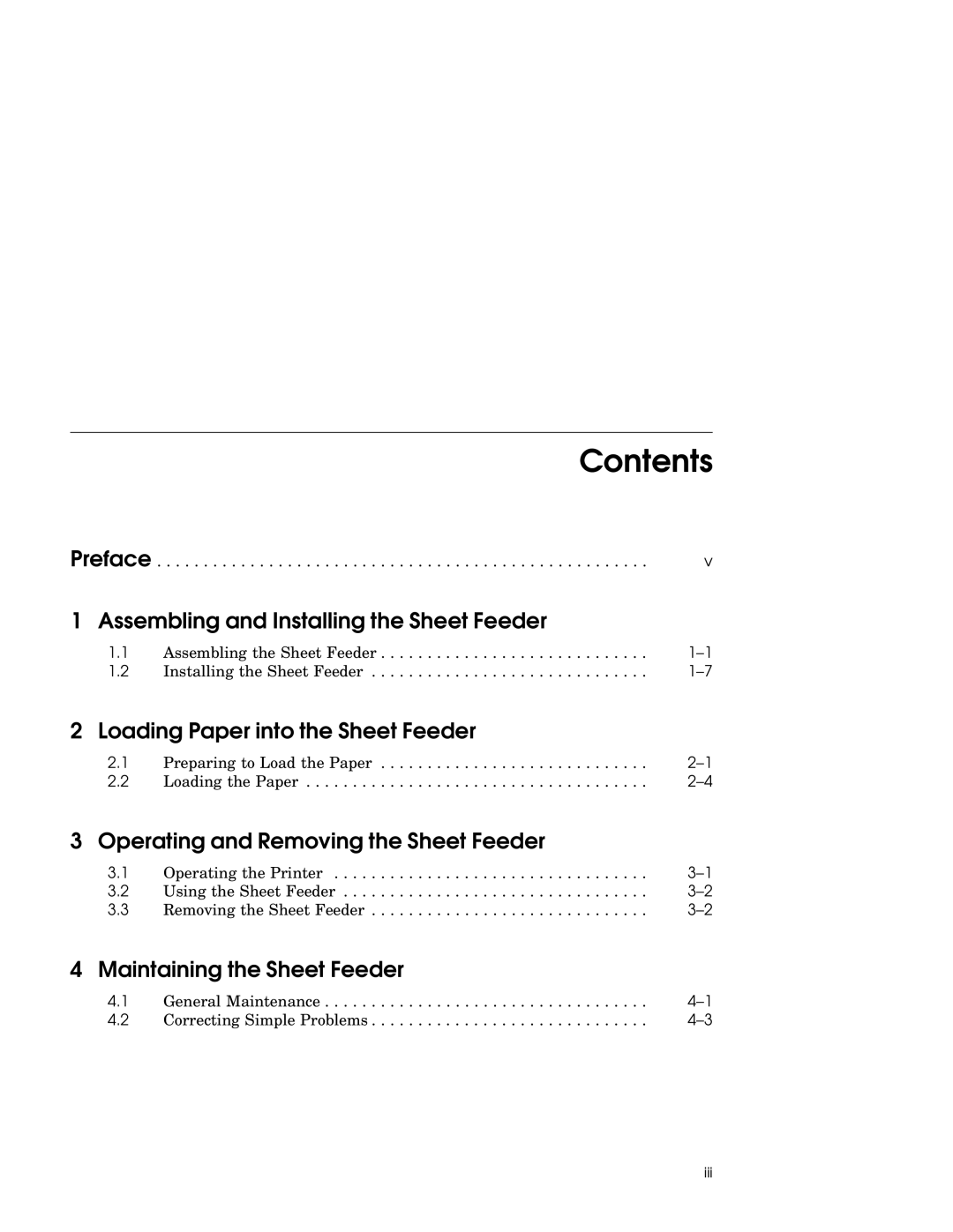 IBM LA75P manual Contents 