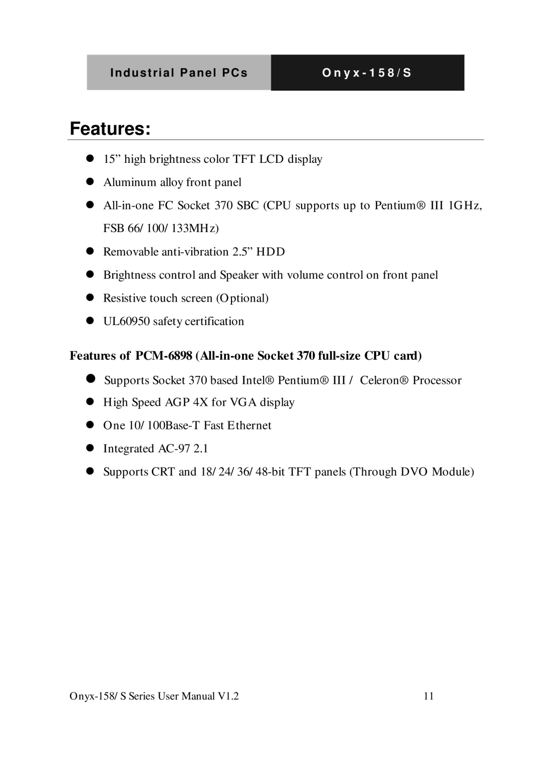 IBM LCD PC user manual Features 