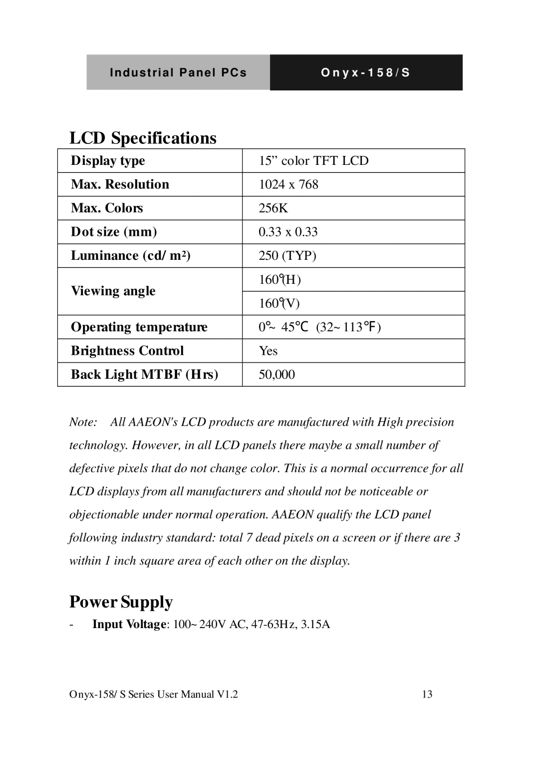 IBM LCD PC user manual Power Supply 