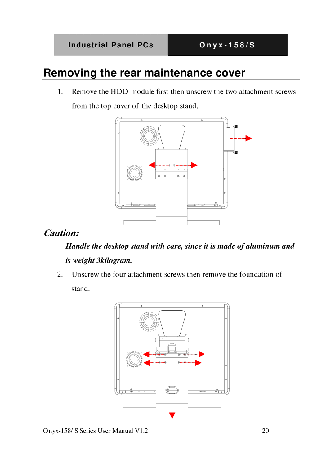 IBM LCD PC user manual Removing the rear maintenance cover 