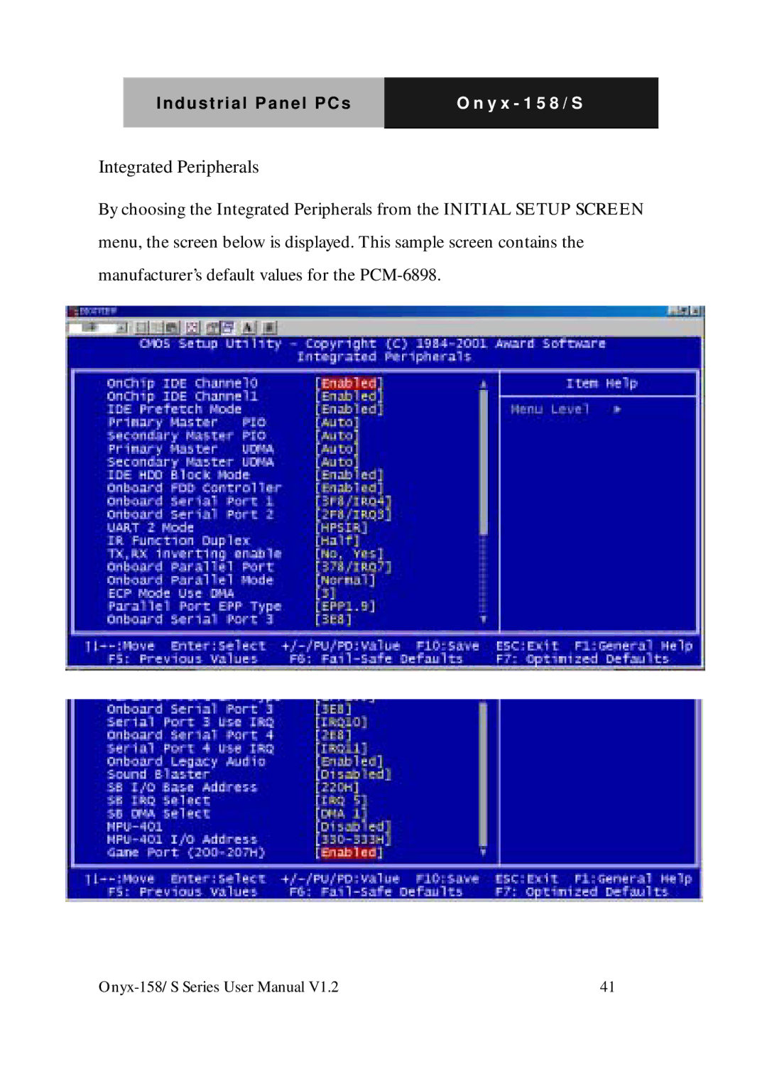 IBM LCD PC user manual Integrated Peripherals 