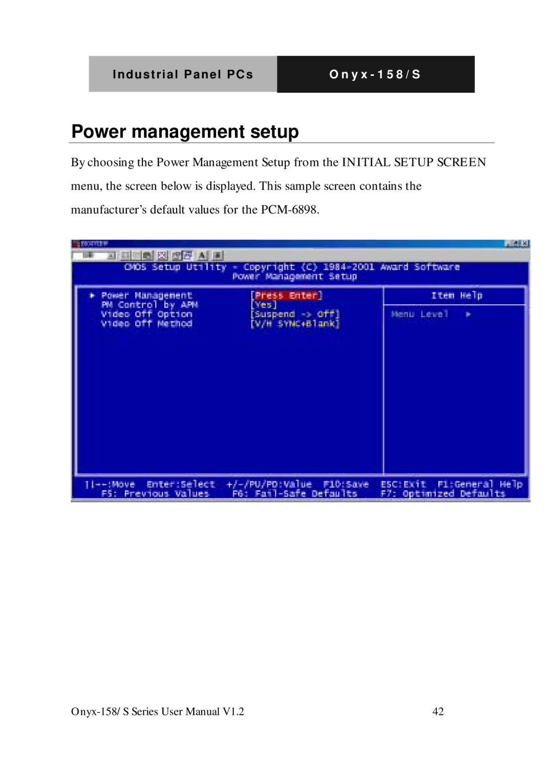 IBM LCD PC user manual Power management setup 