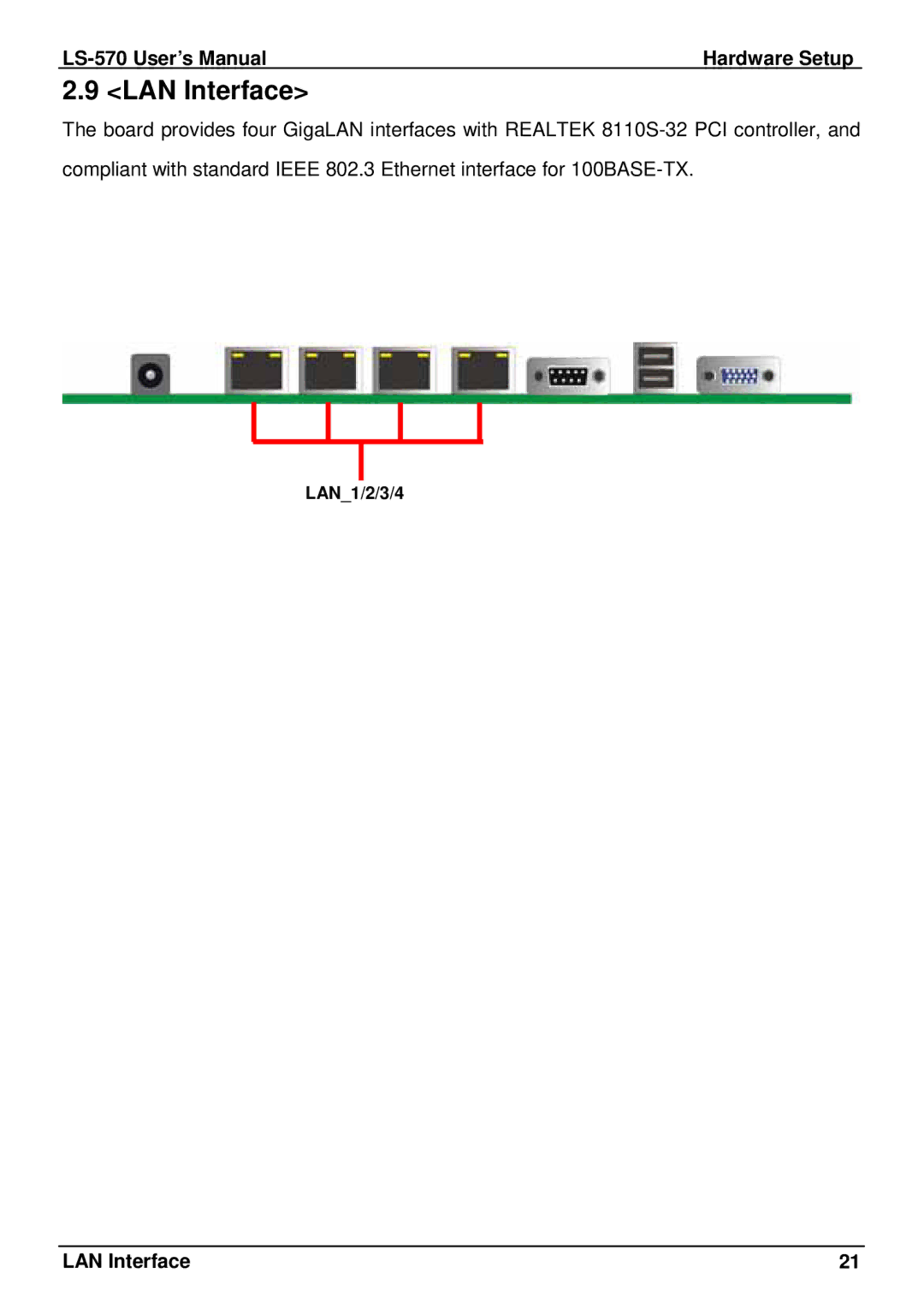 IBM LE-565 user manual LAN Interface 