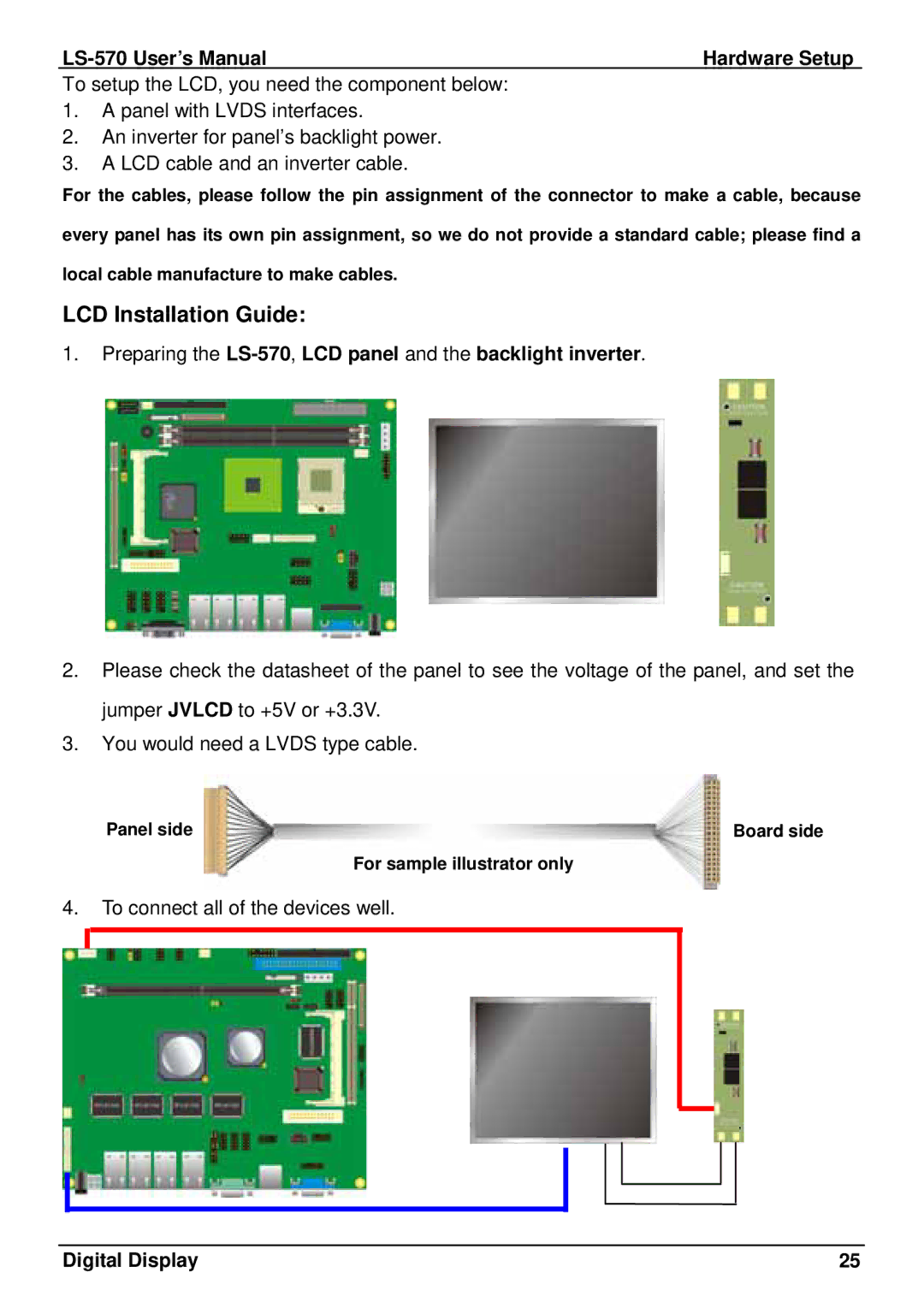 IBM LE-565 user manual LCD Installation Guide, Preparing the LS-570,LCD panel and the backlight inverter 