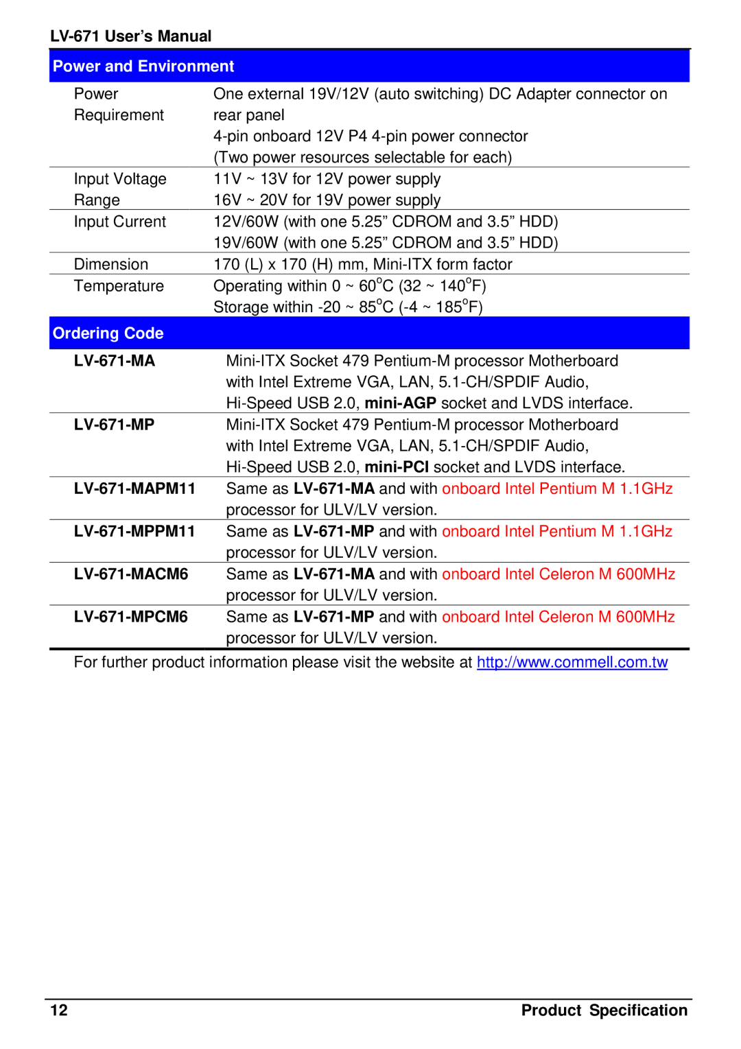 IBM LV-671 user manual Power and Environment 