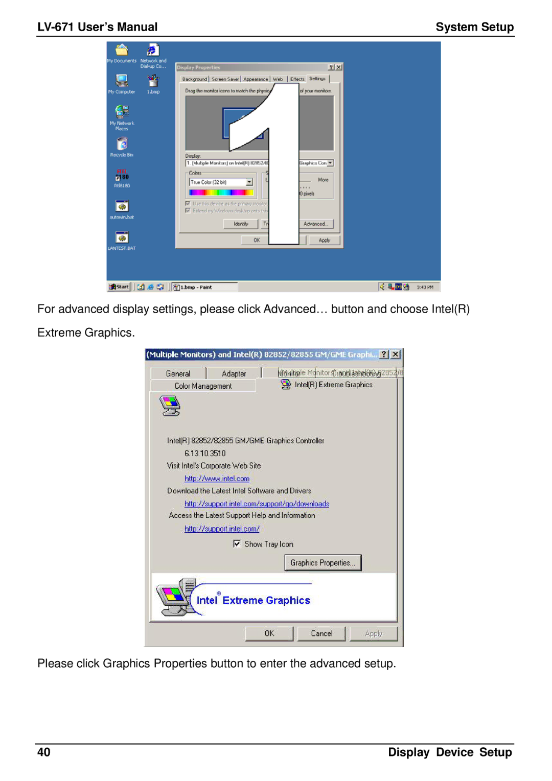 IBM user manual LV-671 User’s Manual System Setup 