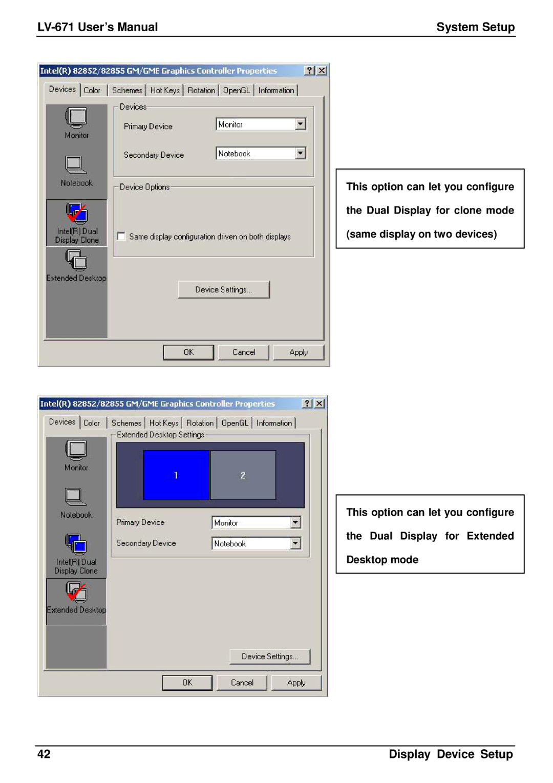 IBM user manual LV-671 User’s Manual System Setup 