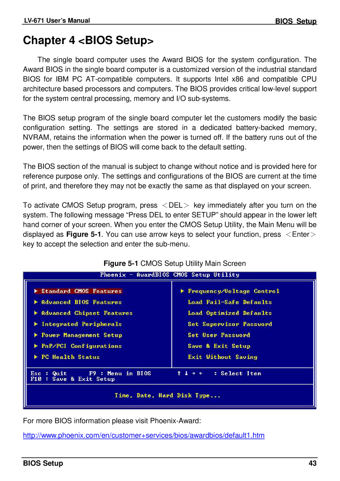 IBM LV-671 user manual Bios Setup 