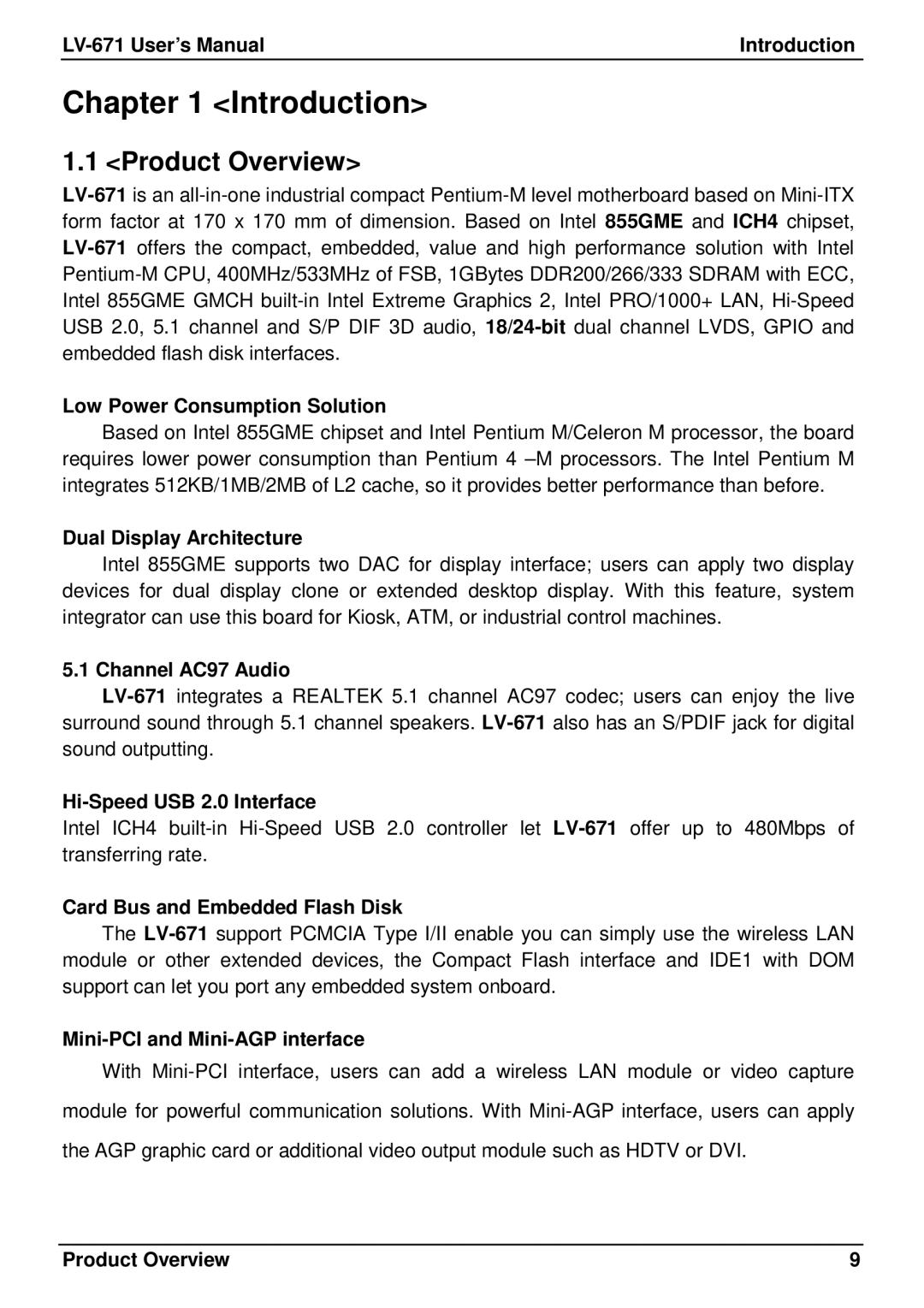 IBM LV-671 user manual Introduction, Product Overview 