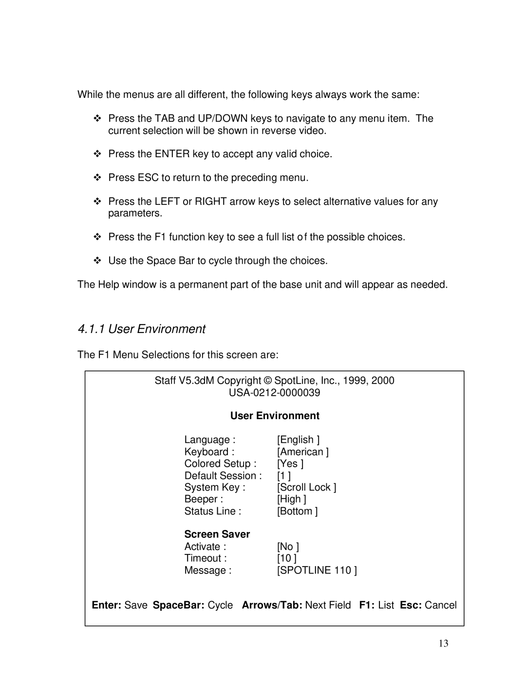 IBM M110 manual User Environment, Screen Saver 