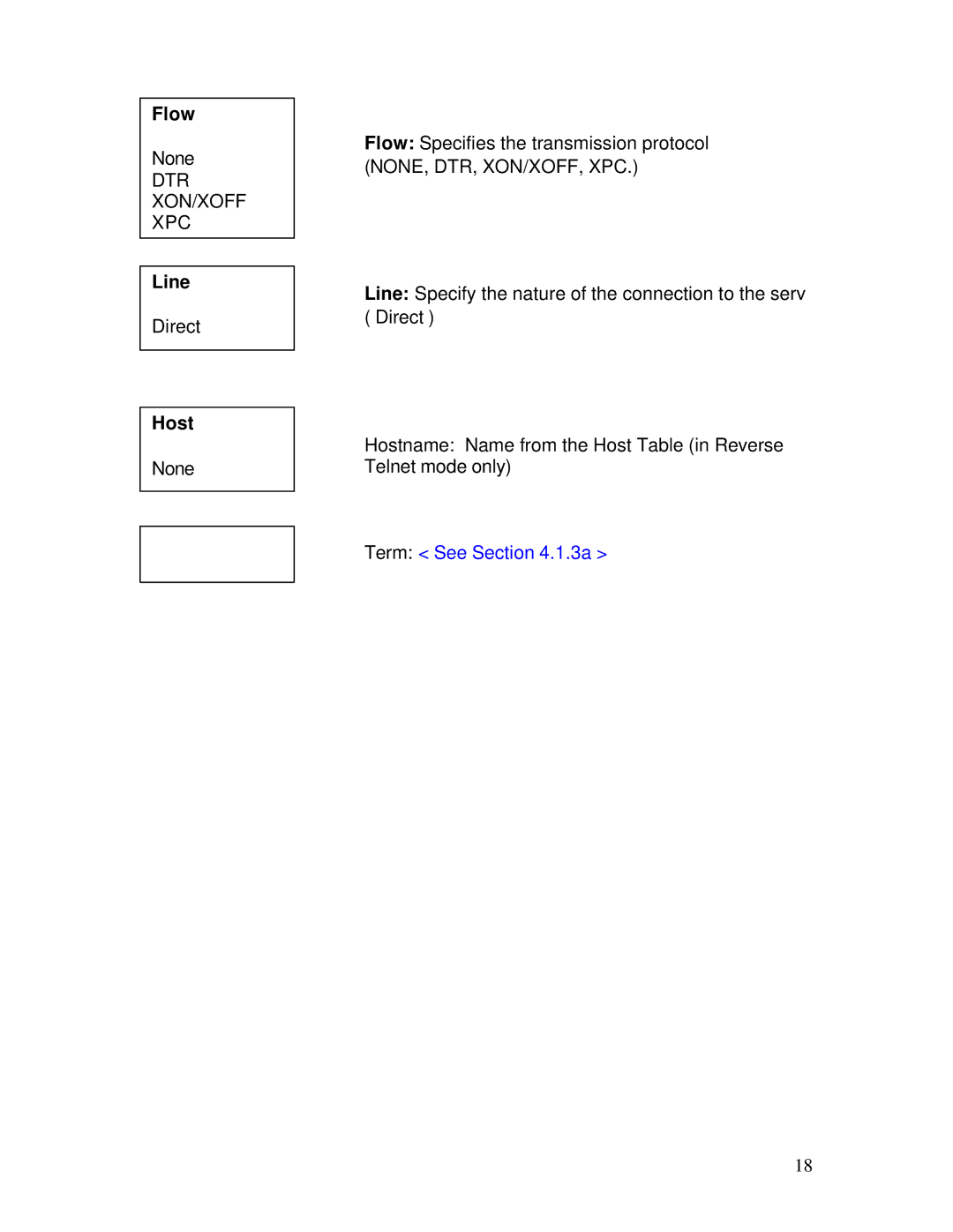 IBM M110 manual Flow, Line, Host 