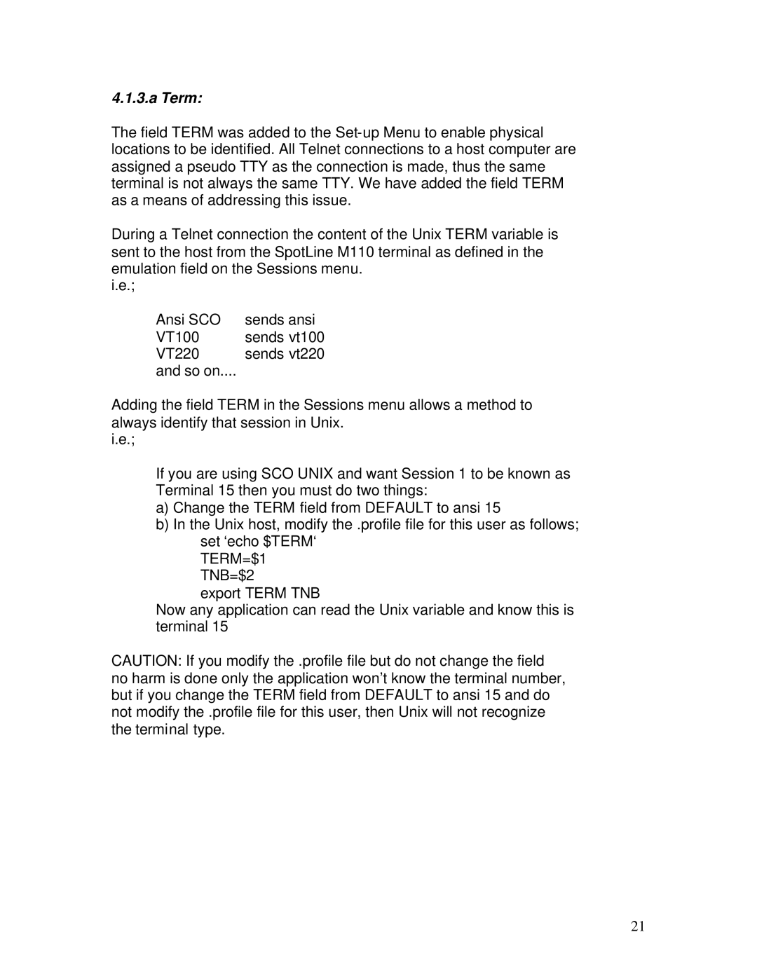 IBM M110 manual Term 