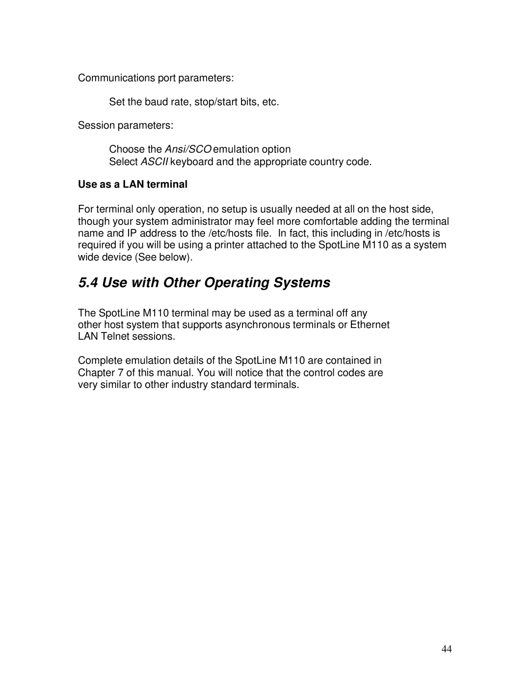 IBM M110 manual Use with Other Operating Systems, Use as a LAN terminal 