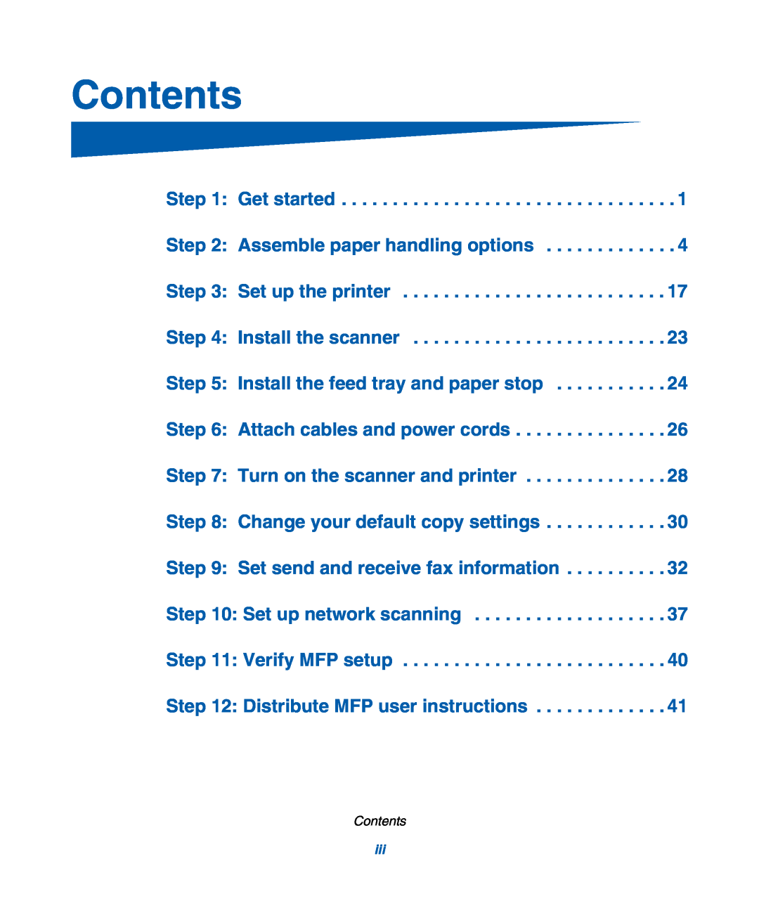 IBM M22 MFP manual Contents 