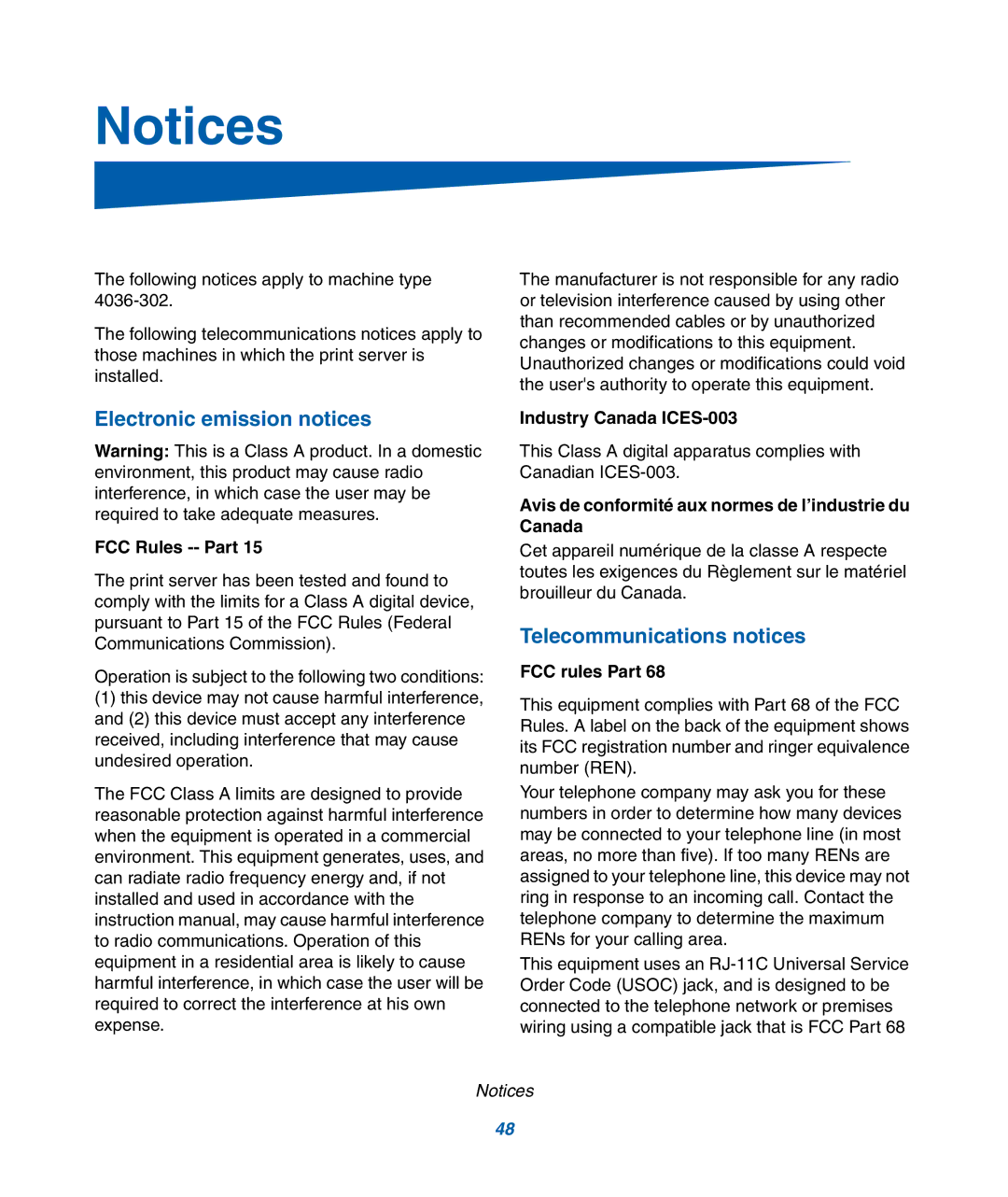 IBM M22 MFP manual Electronic emission notices 