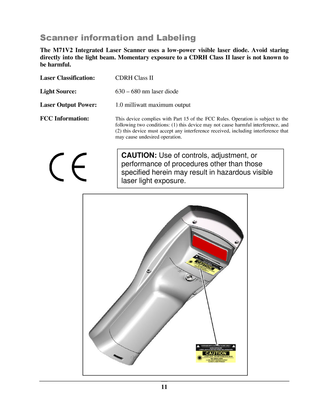 IBM M71V2 manual Scanner information and Labeling 